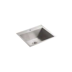 KOHLER K 3822 1 NA Vault Medium Single Kitchen Sink with Single Hole 