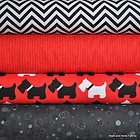 Urban Zoologie Red Scotties 4 fat quarter bundle by Ann Kelle for 