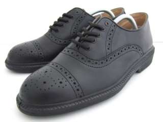 Mens Brogue Steel Toe Black Safety Work Shoes Catering  