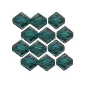  12 Emerald Bicone Swarovski Crystal Beads 5301 3mm New: Home & Kitchen