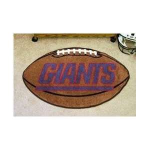    NFL NEW YORK GIANTS FOOTBALL SHAPED DOOR MAT RUG
