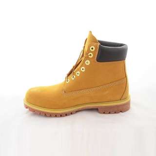 Timberland Mens Boots 10061 6 Inch. Premium Wheat Nubuck Waterproof 