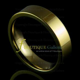   carbide ring classic wedding band zirconium plated in gold tone