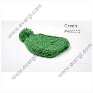 Womens Gray Knit Crochet Winter BEANIE Hat Cap BALL FM0522  