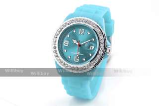 Silicon Ice Strass Geneva Style Wristwatch/Watch Crystal/Fashion U 
