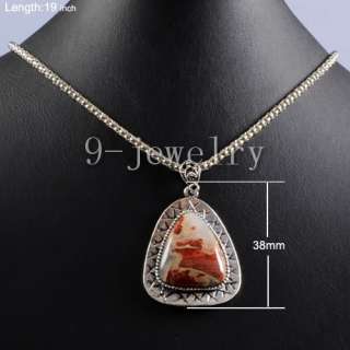Red River Jasper Tibet Silver Necklace TS0715  