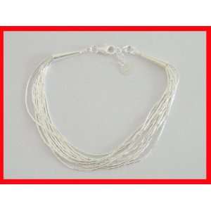    Stranded Sterling Silver Bead Bracelet #4351: Arts, Crafts & Sewing