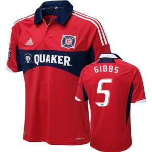  Cory Gibbs #5 Red adidas Home Replica Jersey Chicago Fire 