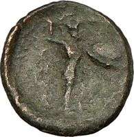   LEAGUE 196BC Ancient Greek Coin MULE Athena Itonia w spear ZEUS  