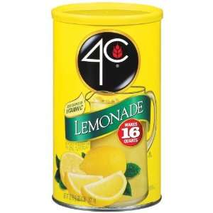 4C Lemonade Drink Mix, Sweetened with Sugar, (16 Quarts) 36 Ounce Cans 
