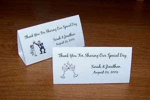 100 Personalized Wedding Tent Table Place Cards Style 2  