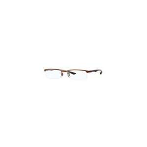  New Ray Ban RB 8406 2531 Brown Carbon fiber Eyeglasses 