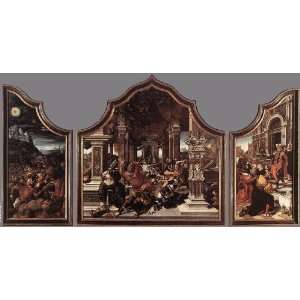  FRAMED oil paintings   Bernaert van Orley   24 x 12 inches 