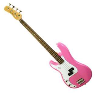 Main Street Left Handed Electric Bass Guitar   Pink  