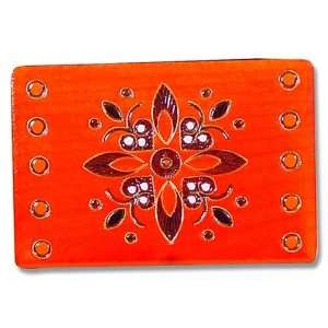  Wooden Box, 5062, Traditional Polish Handcraft, Red with 