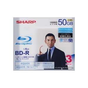   Sharp BD R DL 50GB 4X Speed Printable 3 Pack Blu Ray Disc: Electronics