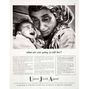  1951 Ad United Jewish Appeal Israel Democracy Everywhere 