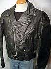 Vintage EXCELLED Black Leather Motorcycle Jacket Size 4