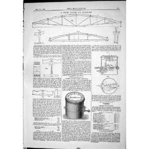  1882 ENGINEERING DIAGRAM GIRDER YOUNG PATENT SPEED 