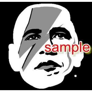  OBAMA BOWIE WHITE VINYL DECAL STICKER: Everything Else