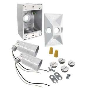  Raco 5818 6 Rectangular Box & Light Kit   White: Home 