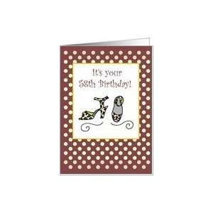  58th Birthday Shoes Woman Card: Toys & Games