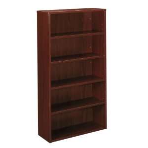  Bookcase, Five Shelf, Mahogany Finish, 35 5/8w x 13d x 66h 