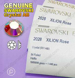 1440 Genuine SWAROVSKI AB Crystal Clear 5ss Iron on Hotfix Rhinestones 