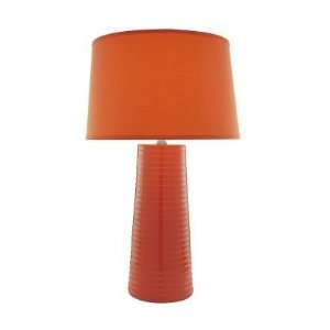 By Lite Source, Inc. Ashanti Collection Orange Ribbed Finish Finish 