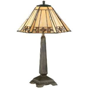  Willow Art Glass Portables Accent Lamp, 20H, BRONZE: Home 