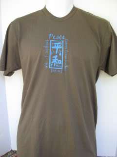 NEWTG American Apparel Kanji Peace ORGANIC mens shirt M  