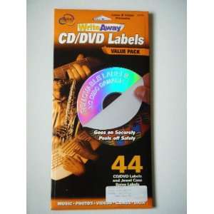  DIGITAL INNOVATIONS 20106 WriteAway CD/DVD Label 44 Pack 