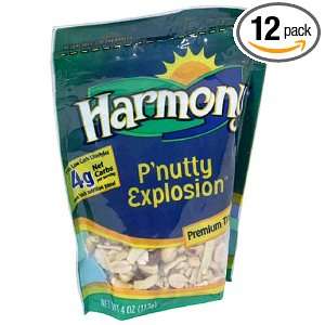Harmony PNutty Explosion Trail Mix, 4 Ounce Bags (Pack of 12):  