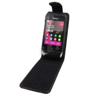 New Leather Case Pouch + LCD Film For Nokia C2 03 Touch and Type a 
