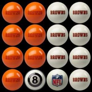  Cleveland Browns NFL Home vs. Away Pool Ball Set: Sports 