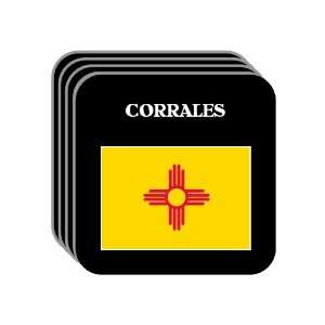  US State Flag   CORRALES, New Mexico (NM) Set of 4 Mini 