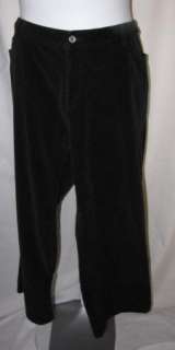 Talbots Woman 22WP 22W Black Velvet Jeans Pants Stretch NICE  