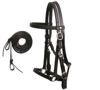   Leather Halter/Bridle Combination w/Reins   Your Choice of Finish