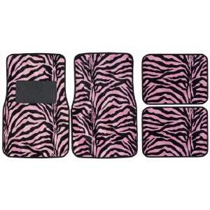 Impulse Merchandisers 44068 Fashion Pink Zebra Carpet Floor Mat Set 