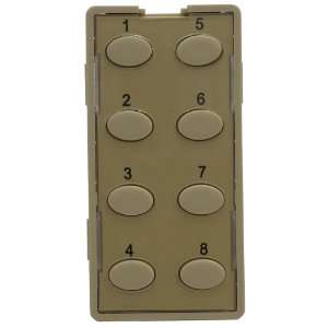 Simply Automated ZS28O I Custom Series Oval 8 Button Faceplate, Ivory