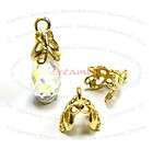 Gold Sterling SILVER Bail BUTTERFLY PENDANT Pinch CLASP Connector 