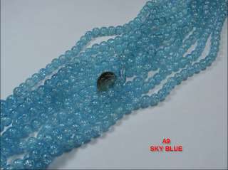 WHOLESALE LOT 500+ PIECES 8MM ROUND GLASS BEADS (A 9)  