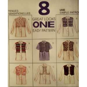  McCalls Pattern 8289. Misses Sizes 8,10,12 Shirt with 