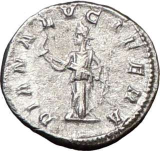 JULIA DOMNA Diana Lucifera 211AD Ancient Silver Roman Coin Torch 