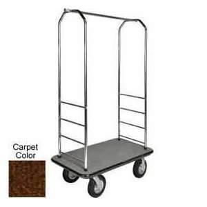  Easy Mover Bellman Cart Chrome, Brown Carpet, Black Bumper 