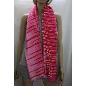 Thailand Luxury Silk Scarf; Pink 34x65 Inch Everything 