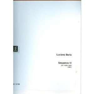 Berio, Luciano   Sequenza VI (1967)   Viola solo 