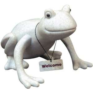  Fountasia Fred 90100 7 Inch TallFrog Figurine with Welcome 