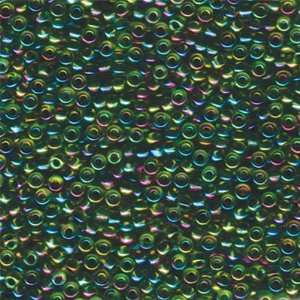 8 9341 Green Lined Chartreuse Miyuki Seed Beads Tube: Arts 