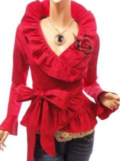    Patty Women Ruffle Ruched Wrap Belt Boho Jacket Coat: Clothing